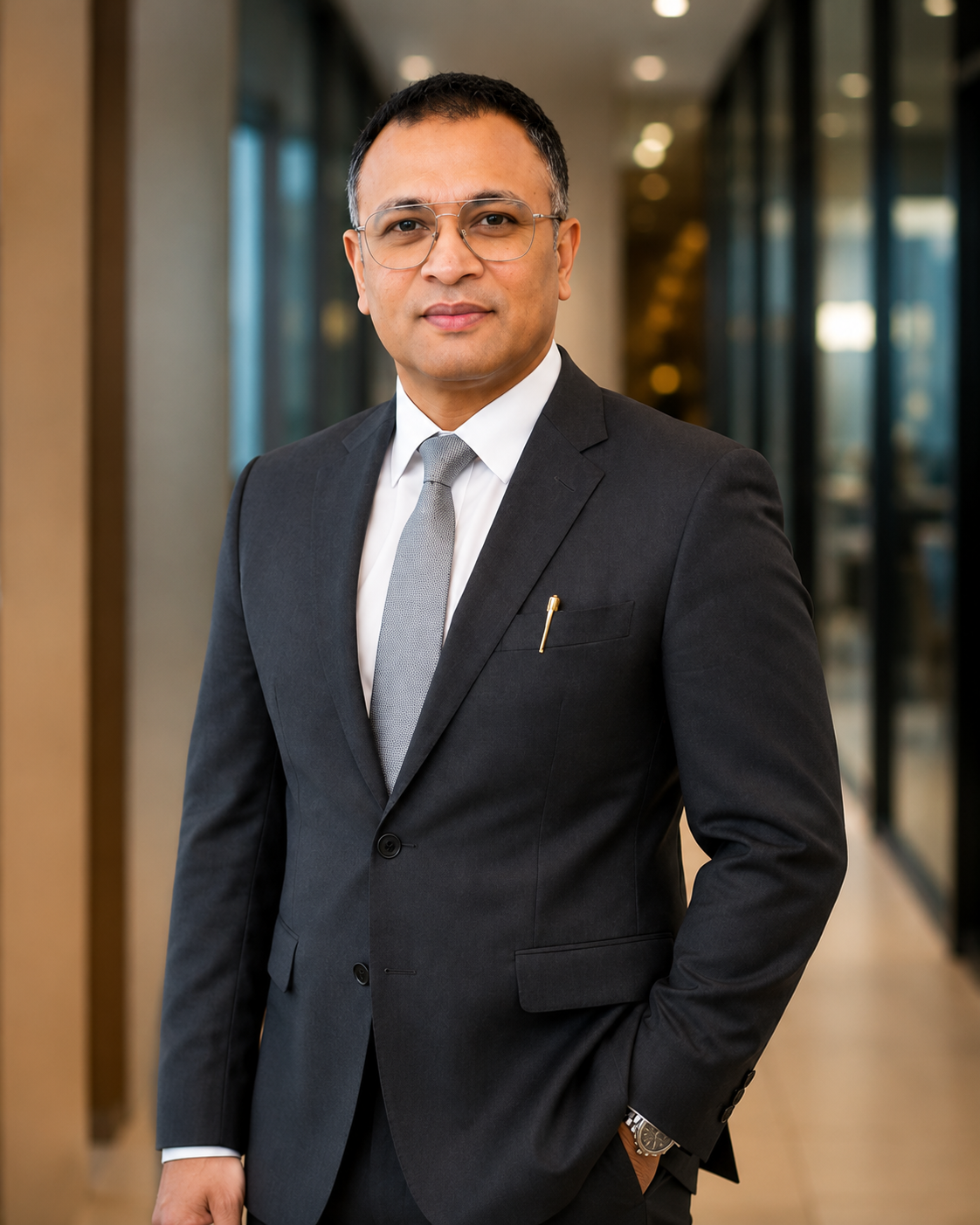 Abhiishek Sharma in an executive office